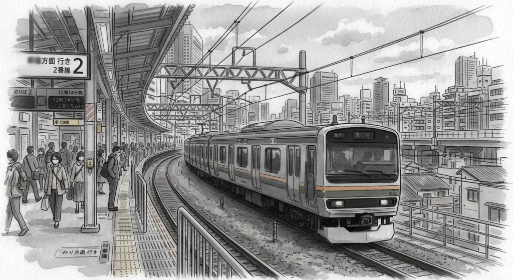 去っていく電車