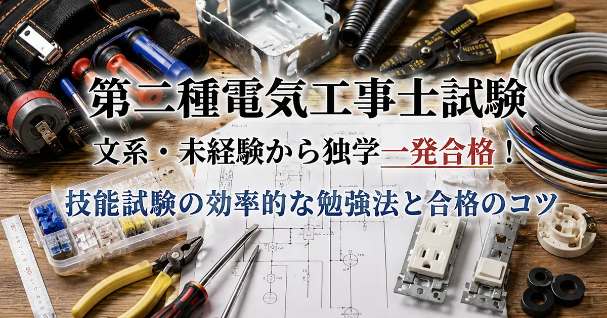 【独学・一発合格】文系・未経験の私が実践した第二種電気工事士 技能試験の勉強法
