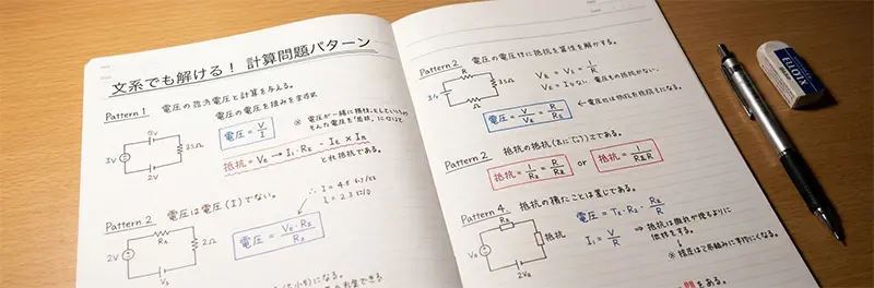 計算問題はノートにまとめて暗記