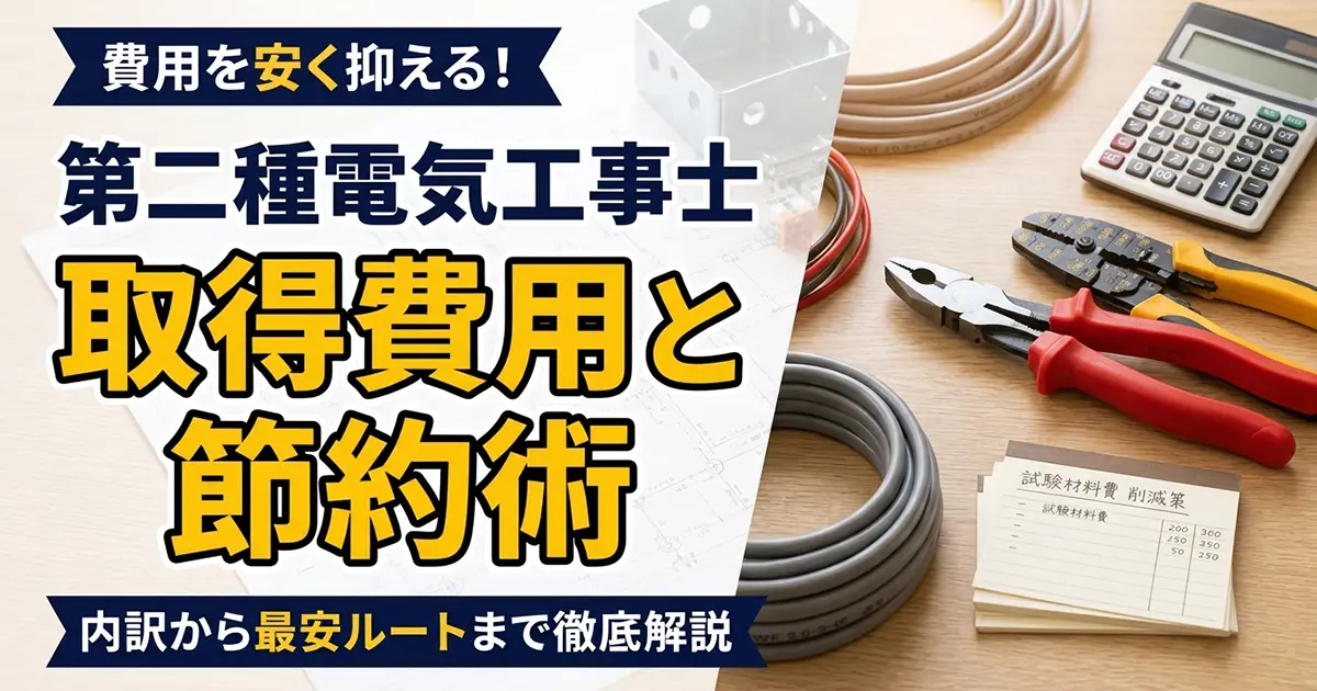 第二種電気工事士資格取得にかかる費用